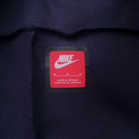 NIKE Tech Cotton Fleece Joggers – Men’s Sweatpants – MEDIUM – Navy Blue – NWT - Picture 8 of 10